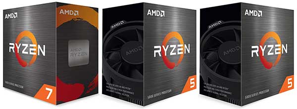 Ryzen 5000シリーズの新モデルが3製品発売